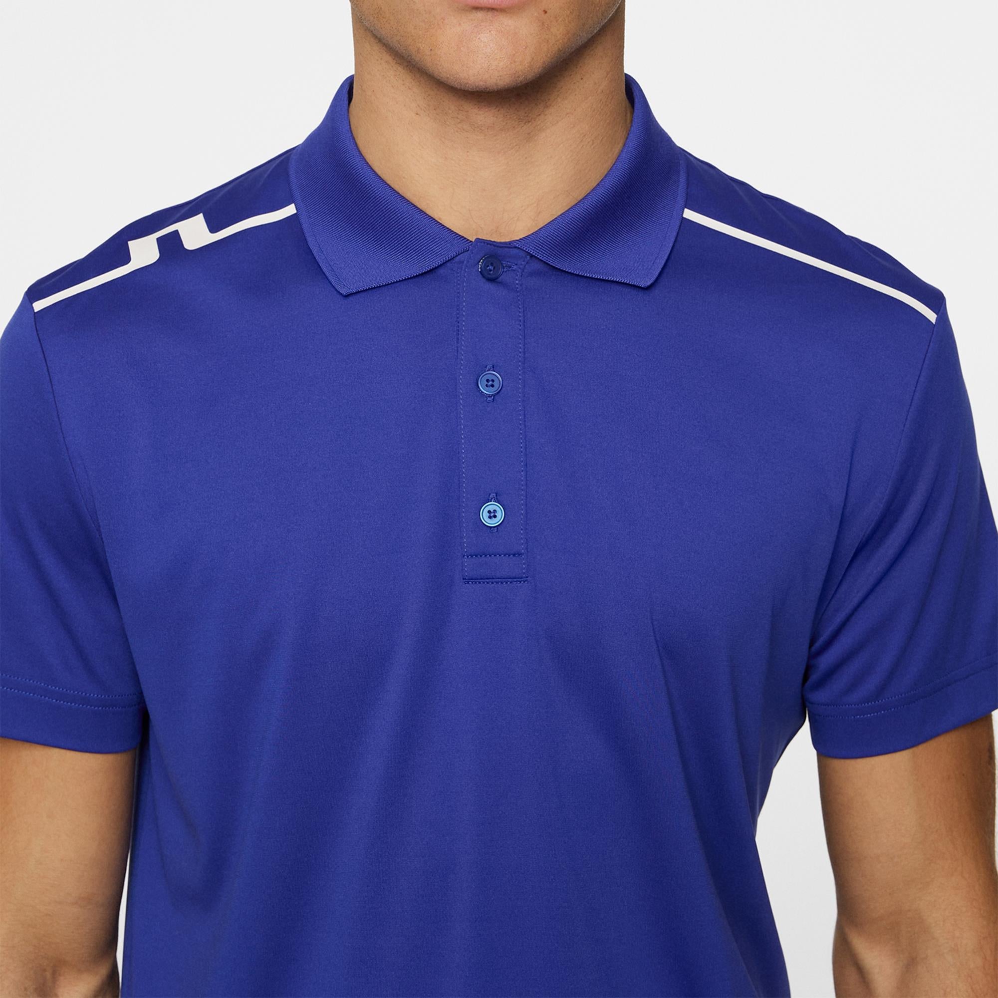J Lindeberg Lionel Mens Golf Polo Shirt Clematis Blue